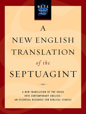 cover image of A New English Translation of the Septuagint